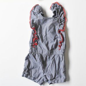 Cat & Jack Toddler Girl Romper - 2T - Blue + White